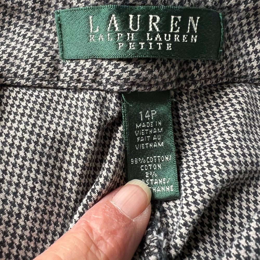 Ralph lauren houndstooth slacks 14 petite - Picture 4 of 8